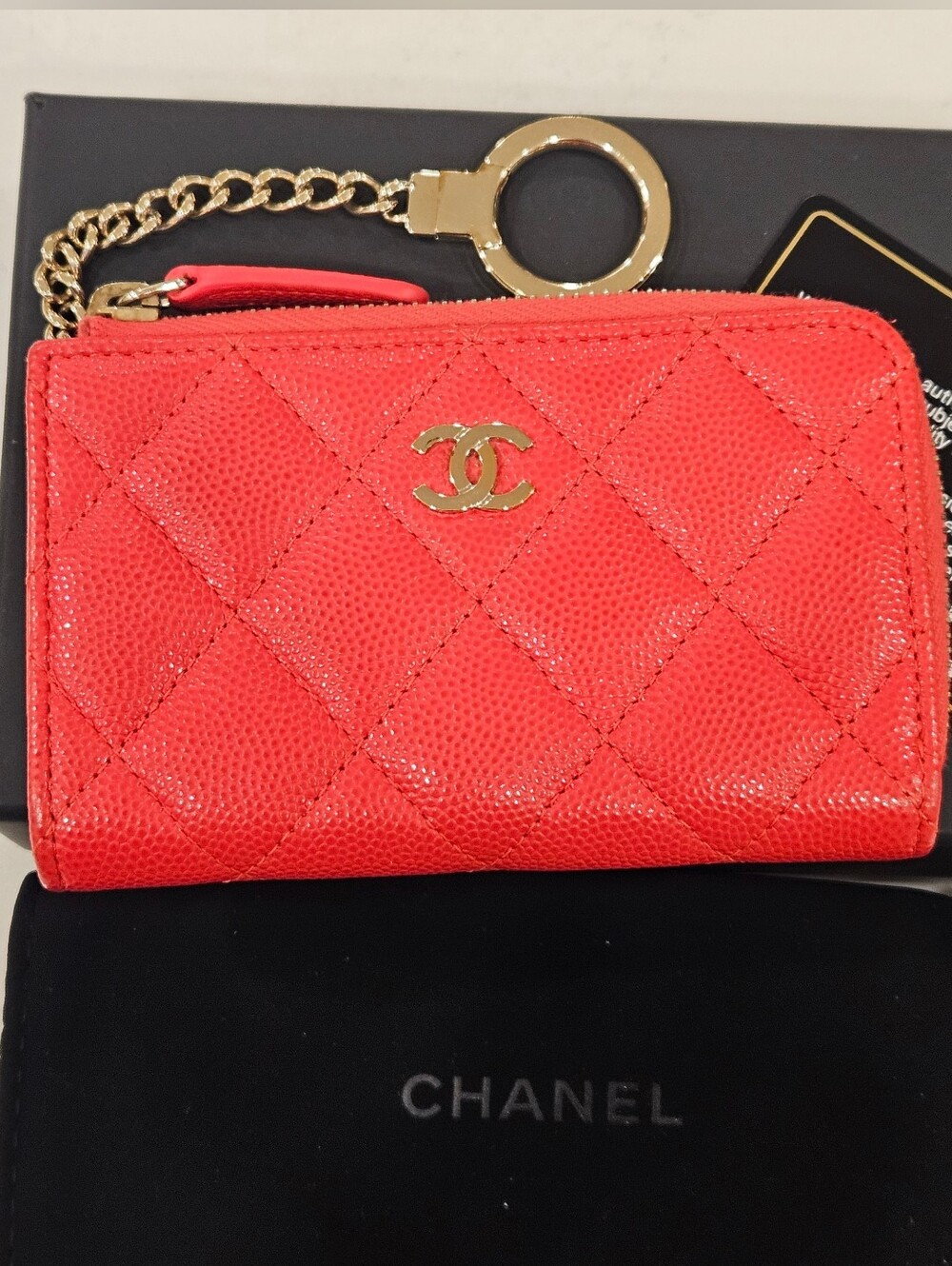 Chanel Zipped Key Holder Card Case